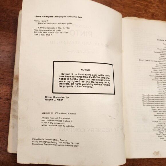 Petersens Complete Book Of Pinto Glenn's Pinto Tune Up & Repair Manual Lot Of 2 - Picture 7 of 8